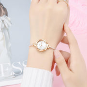 Women Watches Bracelet Diamond Ladies Female Small Rose Gold Fashion Luxury Thin Waterproof Analog Quartz Casual Girls Wife Gifts Silver Wrist Watch