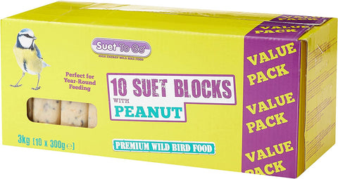 Mealworm Suet Block Wild Bird Treat, 300 G ( Pack of 10)