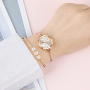 Women Watches Bracelet Diamond Ladies Female Small Rose Gold Fashion Luxury Thin Waterproof Analog Quartz Casual Girls Wife Gifts Silver Wrist Watch