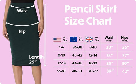 Plain Pencil Skirt with Separate Elasticated Waist Women'S Midi Length Skirt Approx 25 Inches Knee Length Ladies Skirt Multiple Colours plus Size Curve UK 8-22