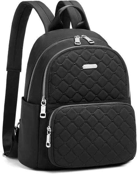 Backpack Womens Fashion Lightweight Ladies Backpack Nylon Casual Anti-Theft Shoulder School Bag Small Backpack Purse for Women Girls (New Black)