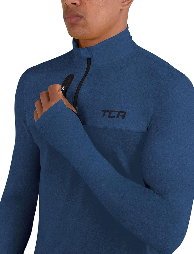 Men'S Fusion Pro Quickdry Long Sleeve Half-Zip Running Top