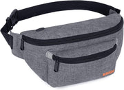 Men'S Women'S Sports Jogging Walking Waist Bag, Grey, Free Size