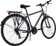 Country Hybrid Bike - Lightweight Alloy Frame, 18 Speed Shimano Gears, Zoom Suspension Forks - Ideal for Cycling Enthusiasts