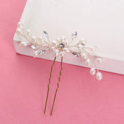 Bridal Hair Pins - 3Pcs Fashion Retro Elegant Ladies Pearl Rhinestone Hair Accessories for Wedding Bridal Jewelry Bridal Hair Accessories Headpiece Wedding Accessories (3PCS)