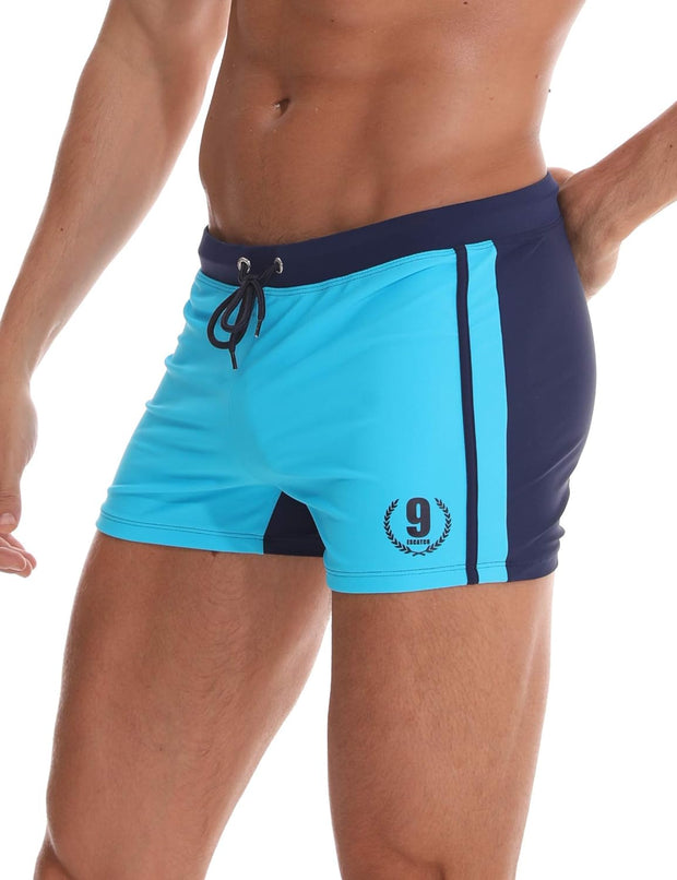 Men'S Swimming Trunks Shorts Sport Boxer Swimwear Boxers Underwear Drawstring Summer Beach Board Shorts Elastic Swimsuit Bottom