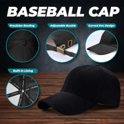 Plain Baseball Caps for Mens and Womens with Adjustable Buckle, Baseball Caps Mens Is a Sports Cap for Men'S Accessories, Black Cap for Men Can Use Running, Gym, Fashion, Office and Outdoor Mens Caps.