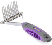 Dogs and Cats Dematting Tool - Premium Deshedding Brush, Matt Breaker & Splitter for Grooming - Ideal for Removing Matted Fur and Loose Undercoat - Perfect Dematting Comb for Shedding Control