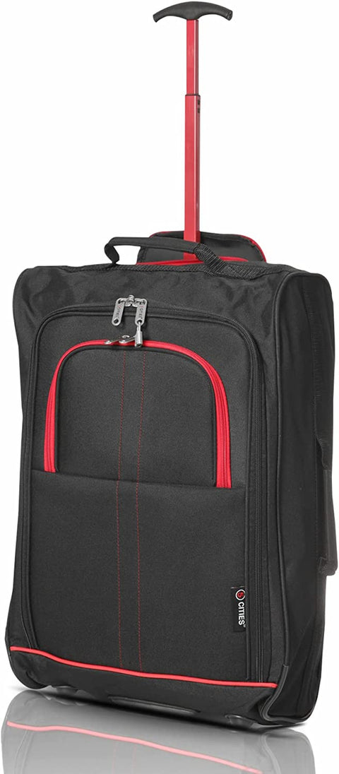 21"/55Cm Carry on Lightweight Travel Cabin Approved Trolley Bag with Wheels Suit Case Hand Luggage with 2 Year Warranty