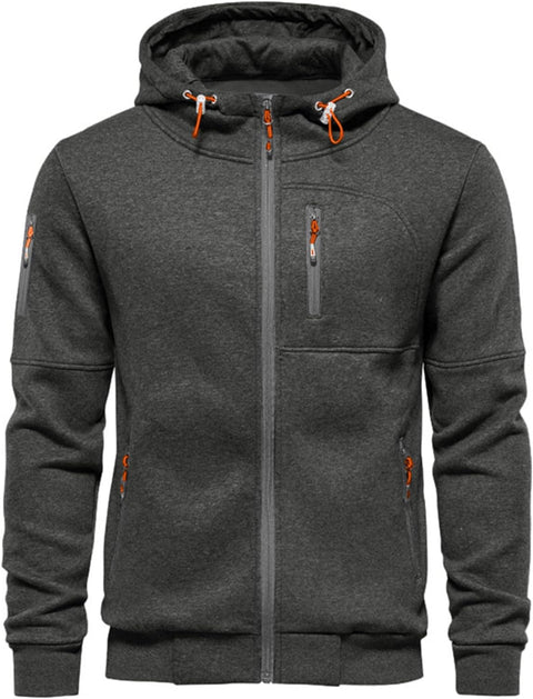 Mens Hoodies Sweatshirt Zip up Lightweight Jackets Jumper Sweater