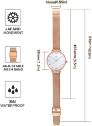 Creative Simplicity Women Watch Mesh Band Elegant Women Watches Ladies Business Wristwatch