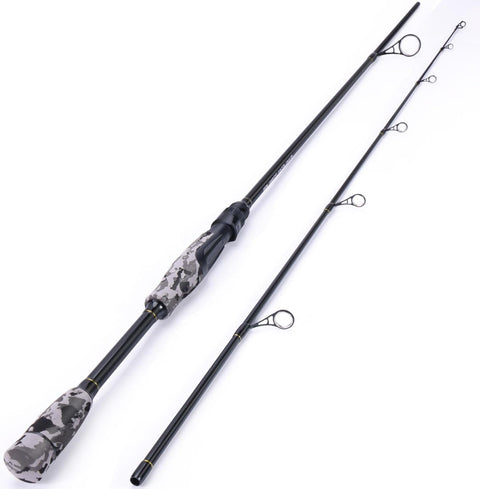 2-Sections Spinning Rod/Casting Pole -28 Ton Carbon Blank Durable Composite Spin or Bait Fishing Rods with Stainless Steel Guides for Freshwater and Sea Fishing