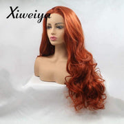 Wigs Brown Red Wigs 350# Synthetic Ginger Lace Front Wigs for Women Hair Heat Resistant Fiber Long Hair Wigs Cosplay Part