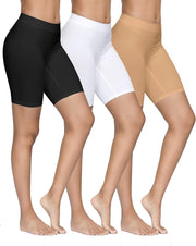 3 Pack Womens Safety Shorts anti Chafing Long Briefs Underwear Seamless Panties for under Dresses Shorts Leggings