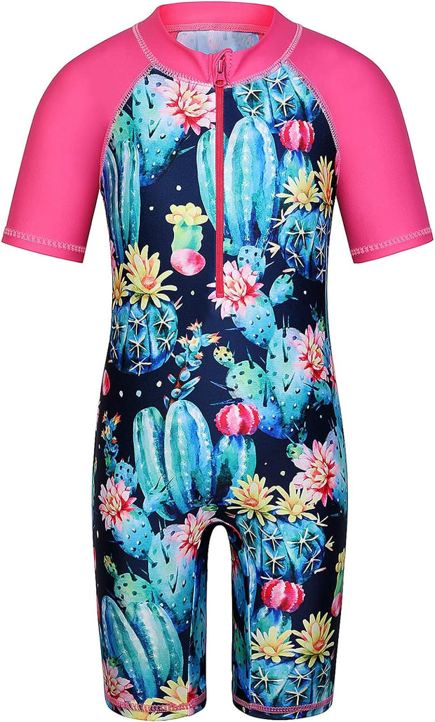 Girls 2-12Y Cocotree with Heart Swimming Suit 50+UV Sun Protection Swimsuit Costume