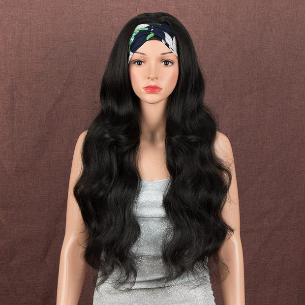 Lace Front Wig Synthetic 26 Inches 13X4 Lace Wavy Wig Free Part Wig for Women Heat Resistant Fiber