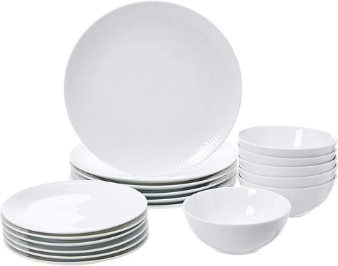 18-Piece Dinnerware Set, Service for 6, White