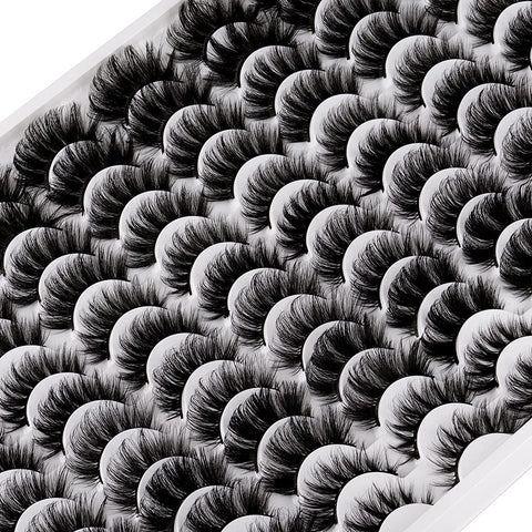 48 Pairs Eyelashes Thick Faux Mink Lashes Dramatic Fluffy Fake Eyelashes Bulk 6 Styles Mixed Long 5D Volume Curl Wholesale False Eye Lashes