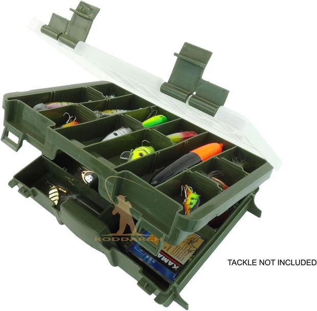 Twin Tray Fishing Tackle Box for Sea or Coarse Fishing Tackle