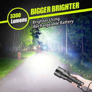 Torch LED Torches Super Bright,3300 Lumens Adjustable Focus Flashlight for Dog Walking Hiking Emergency