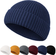 Beanie Hat Men - Fisherman Beanie Trawler Beanie Knitted Cuffed Winter Hat Skullcap Gifts for Men UK