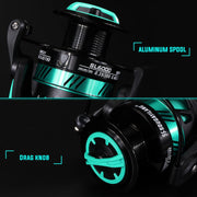 Spinning Rod and Fishing Reel Combo,Fast Action 2 Section Fishing Pole with Spinning Reel for Saltwater and Freshwater