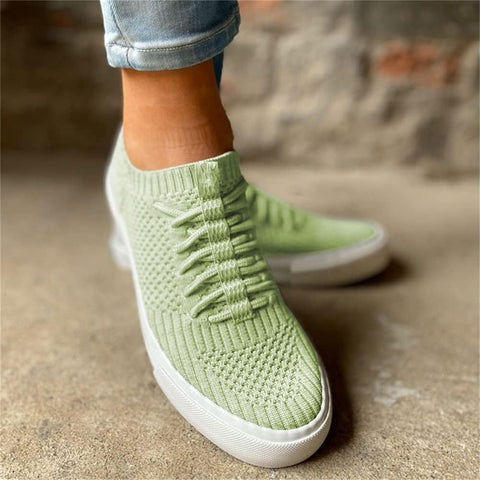 Sneakers with Lace up for Women Casual Breathable Vulcanize Shoes Flats Wide Width Loafers Walking Running Shoes