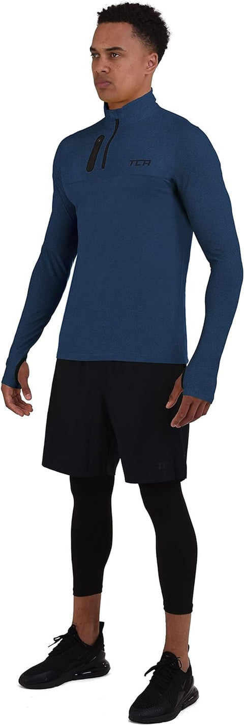 Men'S Fusion Pro Quickdry Long Sleeve Half-Zip Running Top