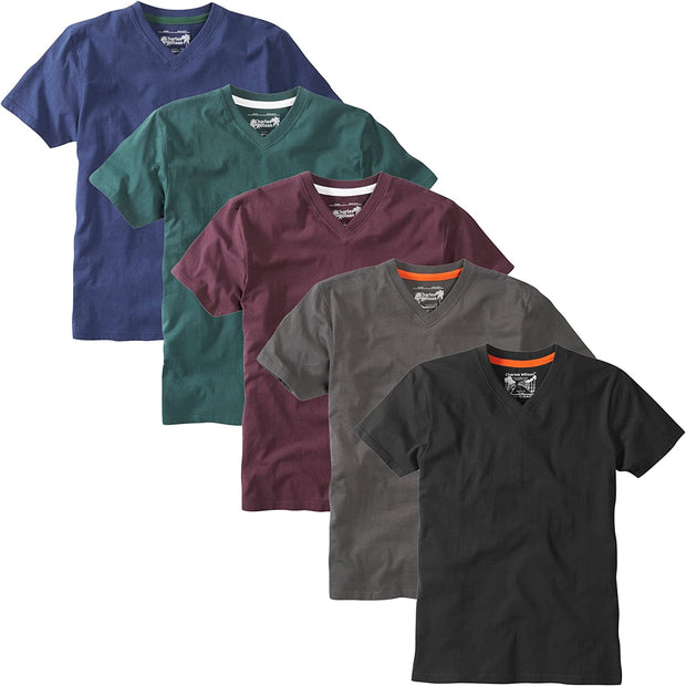 5 Pack Plain V-Neck T-Shirt