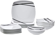 18-Piece Dinnerware Set, Service for 6, White