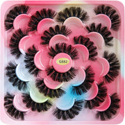 False Eyelashes Mink Lashes, 8 Pairs Dramatic D-Curly Natural Fluffy Fake Lashes (025)