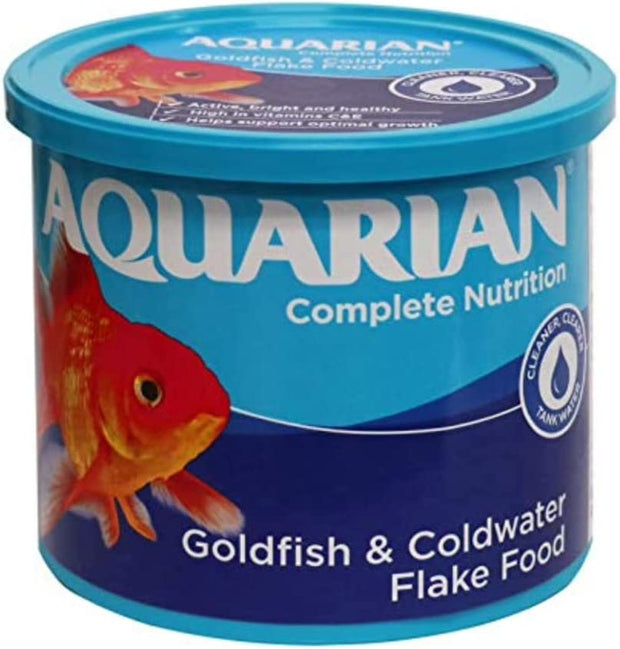 Complete Nutrition, Aquarium Goldfish Food, Flakes Also Suitable for Small Pond Fish, 200 G Container