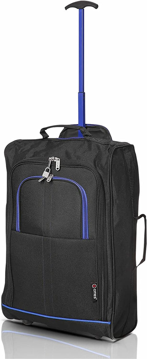 21"/55Cm Carry on Lightweight Travel Cabin Approved Trolley Bag with Wheels Suit Case Hand Luggage with 2 Year Warranty