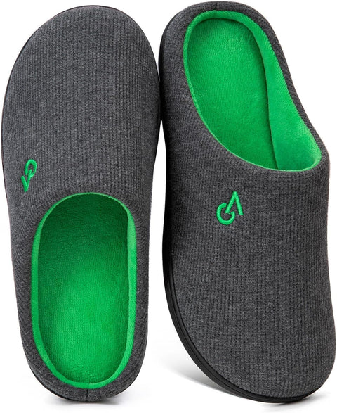 Men'S Two-Tone Memory Foam Slippers