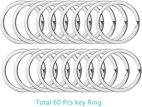 100PCS Premium Swivel Lanyard Snap Hook with Key Rings, Metal Hooks Keychain Hooks for Lanyard Key Rings Crafting