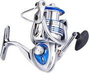 Spinning Fishing Reels for Saltwater Freshwater 3000 4000 5000 6000 7000 Spools Ultra Smooth Ultralight Powerful Trout Bass Carp Gear Stainless Ball Bearings Metal Body Ice Fishing Reels