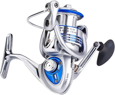 Spinning Fishing Reels for Saltwater Freshwater 3000 4000 5000 6000 7000 Spools Ultra Smooth Ultralight Powerful Trout Bass Carp Gear Stainless Ball Bearings Metal Body Ice Fishing Reels