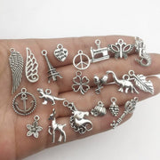 Wholesale Bulk Lots 200Pcs Tibetan Silver Charms Pendant Fitting for DIY Necklace Bracelet Earrings Jewellery Making Accessories WM332