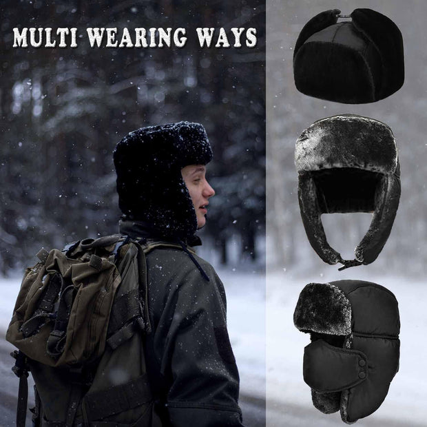 Unisex Winter Ear Flap, Trooper, Trapper Hat, Keeping Warm While Skating, Skiing Other Outdoor Activities