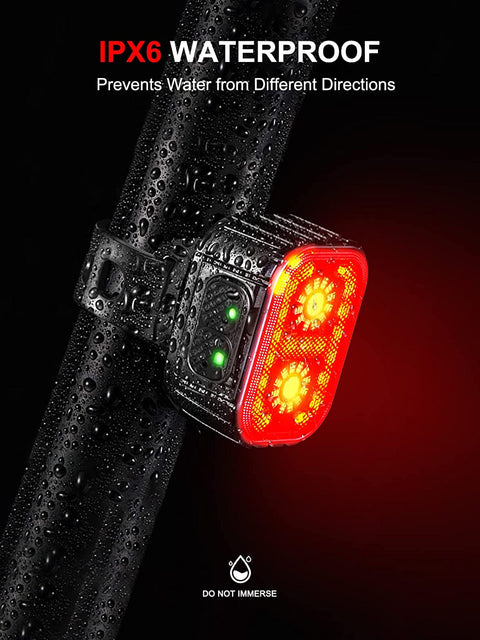 Bike Lights Front and Back, Super Bright Bicycle Lights USB Rechargeable, IPX6 Waterproof Bike Light Set for Night Riding/Camping/Backpack, 8+12 Lighting Modes, Longer Battery Life