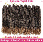 Passion Twist Hair 10 Inch Pre Twisted Passion Twist Crochet Braids Ombre Blonde Short Pre Looped Crochet Hair 8 Packs T1B/27