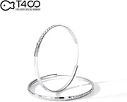 925 Sterling Silver Hoop Earrings 3 Mm Thick Large Fine Hoops for Women Girls,Diameter 25 35 45 55 65 Mm