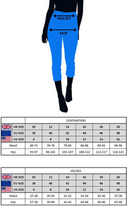 Cropped Trousers for Women UK Ladies Capri Leggings Summer Pants Short Crop Stretch 3/4 Length Three Quarter Pedal Pusher Clothes Elasticated Bengaline Cut Off