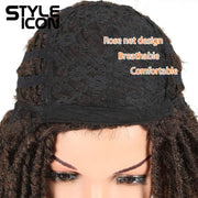 6" Short Dreadlock Wig Twist Wigs for Black Women Short Curly Synthetic Wigs (6", TT1B/30)