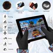 Winter Fingerless Gloves for Men & Women: Cold Weather Windproof Warm Waterproof Lightweight Touch Screen Mittens Black S/M/L