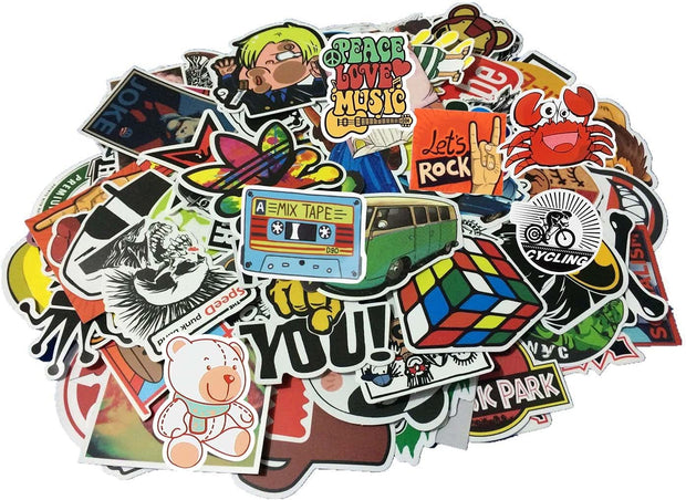 Cool Random Stickers Pack 55-500Pcs Laptop Stickers Bomb Vinyl Stickers Variety for Computer Skateboard Luggage Car Motorcycle Bike Decal for Teens Adults Kids