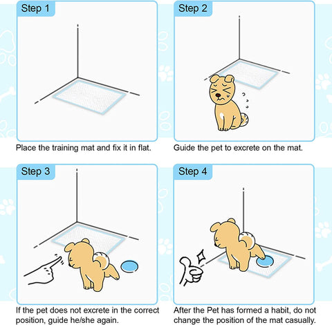 Rcruning-Eu 100 PACK Puppy Training Pads for Dog Pet Pee Absorbent Toilet Pee Wee Mat anti Slip Leakproof (100 PACK-45 * 33CM)