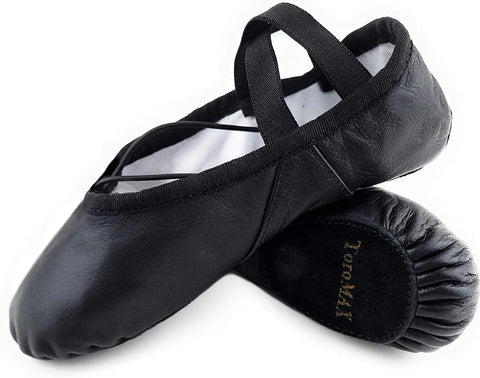 Black Ballet Canvas Dance Shoes Gymnastic Yoga Shoes Flat Split Sole Leather Ballerina Girls Ladies Children'S and Adult'S Sizes