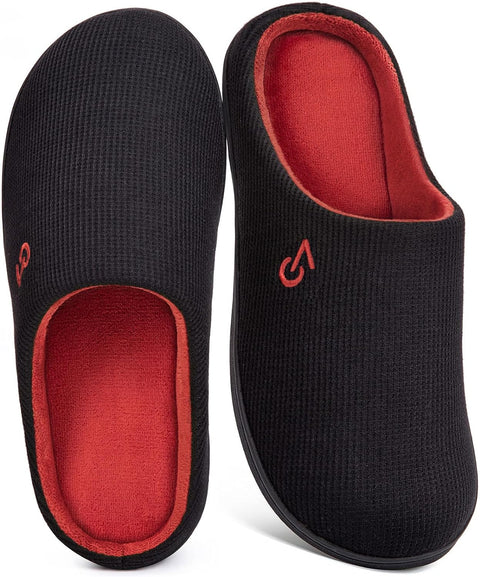 Men'S Two-Tone Memory Foam Slippers