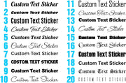 Text Car Sticker Personalised Name Decal Lettering Stickers Van Sign Writing Window Bumper Vehicle Shop Vinyl Decals